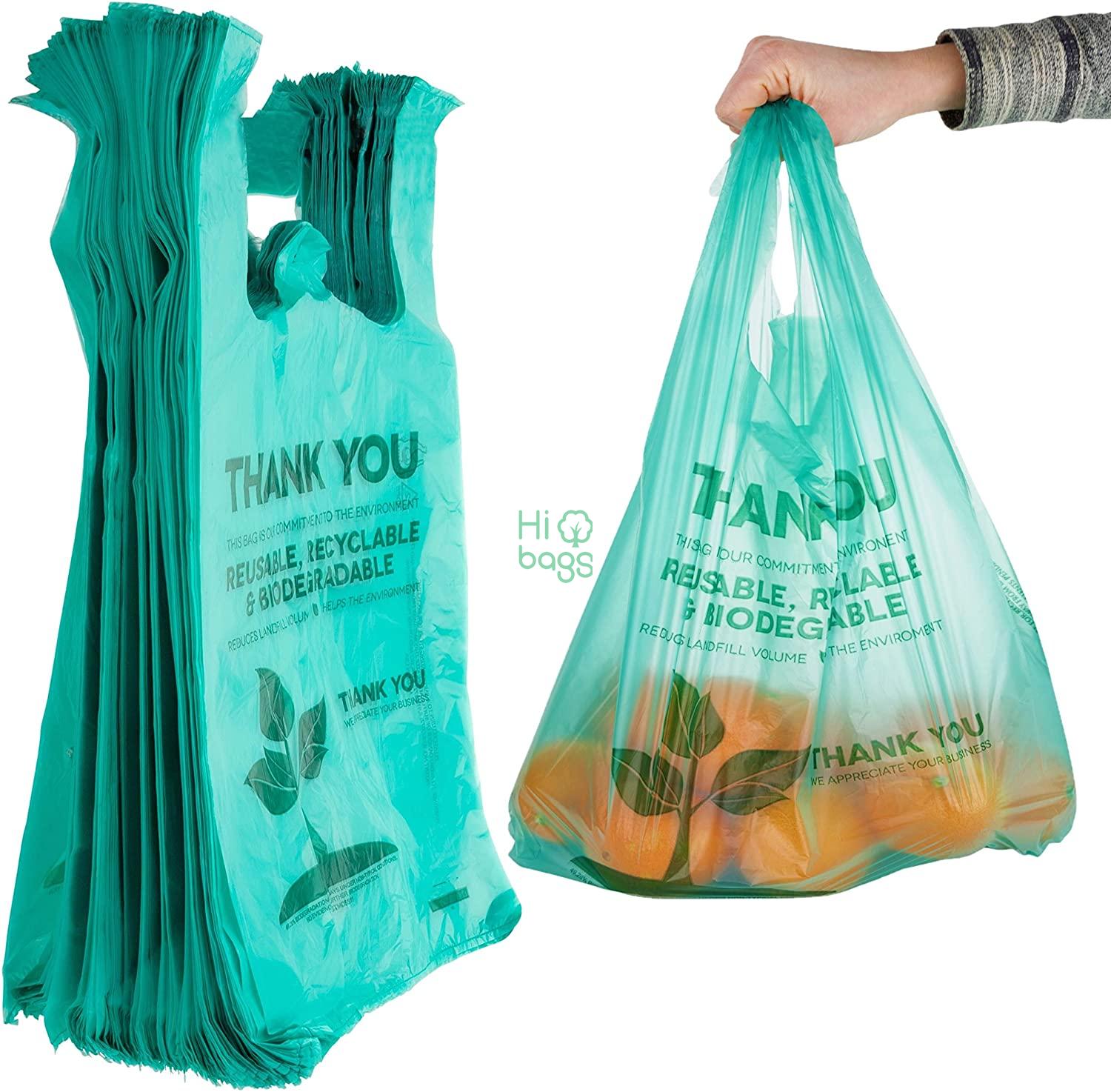 Eco Grocery Biodegradable Plastic Reusable Supermarket Shopping Bags M